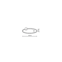 Plafonnier LED rond design moderne CCT réglable 3000-6000K noir éclairage plafond Ring