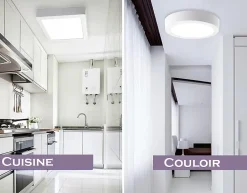 Plafonnier led Rond en saillie 18W 225mm Blanc Neutre 4000K