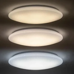 Plafonnier LED Rond Plat 48W Etoilé - Blanc Froid 6000K - 8000K - SILAMP