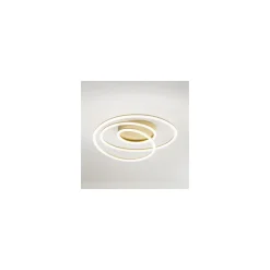 Plafonnier LED SPIRA en métal doré brossé 68W Perenz