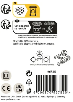 Plafonnier LED 3-Step-Dim Egron 2700K 750lm 230V 16W gradable Noir mat