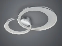 Plafonnier LED variateur blanc et chrome 36W 4300lm 3000K - Trio - Granada