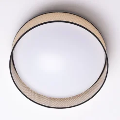 Plafonnier LED 30W Abatjour en Rotin 40cm CCT 3000K4000K6000K