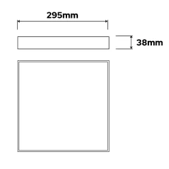 Plafonnier LED 36W 3600 lm 3CCT 29,5x29,5 cm IP20 carré blanc CATALINA/S HOROZ