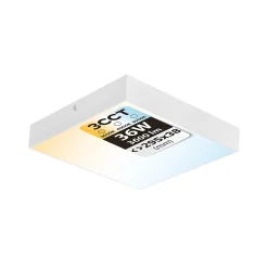Plafonnier LED 36W 3600 lm 3CCT 29,5x29,5 cm IP20 carré blanc CATALINA/S HOROZ