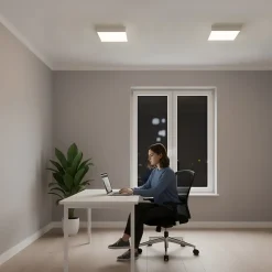 Plafonnier LED 36W 3600 lm 3CCT 29,5x29,5 cm IP20 carré blanc CATALINA/S HOROZ