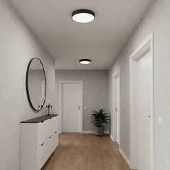 Plafonnier LED 36W 3600 lm 3CCT 29,5 cm IP20 rond noir CATALINA HOROZ