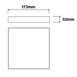 Plafonnier LED 18W 1660 lm 3CCT 17,3x17,3 cm IP20 carré blanc SELENA HOROZ