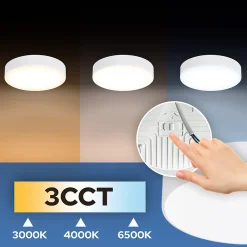 Plafonnier LED 12W 1050 lm 3CCT 12 cm IP20 rond blanc CATALINA HOROZ