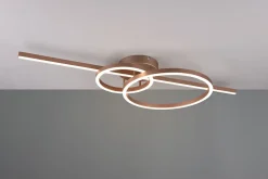 Plafonnier LED 54W - 6300lm, 2700/6000K - Variateur - Télécommande - Café - Trio - Montilla