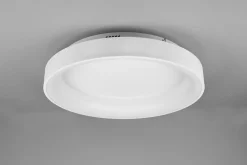 Plafonnier LED 48W, 5600 lm, 2700-6000K, diam 60 cm, Blanc Mat avec Télécommande - Trio - Girona