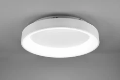 Plafonnier LED 48W, 5600 lm, 2700-6000K, diam 60 cm, Blanc Mat avec Télécommande - Trio - Girona