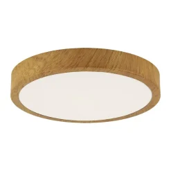 Plafonnier LED 18W Bois Chêne 28cm - Blanc Neutre 4000K - 5500K - SILAMP