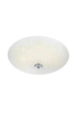 Plafonnier LED, 15W, dimmable, IP20, blanc et chrome - Markslöjd - Fleur