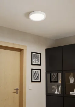 Plafonnier LED 17W IP20 blanc Ø28,5cm Eglo, Idun