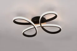 Plafonnier LED, 22W, 2600lm, 3000K - Variateur 3 niveaux - Noir mat - Trio - Fly