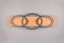 Plafonnier LED 40W 4700lm 3000K Noir Mat avec variateur - Trio - Barca