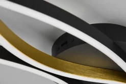 Plafonnier LED 35W 4300lm réglable laiton mat/noir mat - Trio - Blaze