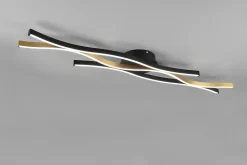 Plafonnier LED 35W 4300lm réglable laiton mat/noir mat - Trio - Blaze