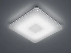 Plafonnier LED 21,5W SMD effet ciel étoilé, 2400 lm, 3000-5500K, dimmable avec télécommande - Trio - Samurai