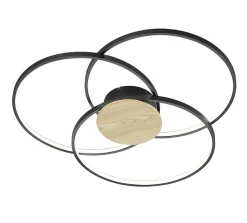 Plafonnier LED 40W SMD, 4800lm, 3000K, noir mat - Trio - Sedona