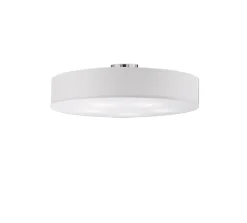 Plafonnier Led 5xE27 max. 60W Tissu Blanc - Trio - Hotel