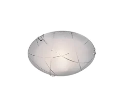 Plafonnier Led 1xE27, max. 40W, Verre Blanc - Trio - Spirelli