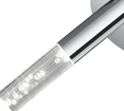 Plafonnier Led 5x3,1W, IP44, chrome et acrylique transparent - TRIO - BOLSA