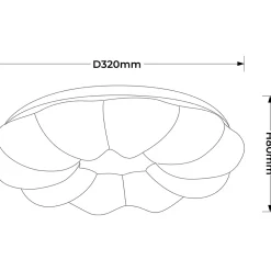 Plafonnier Light Prestige Ariva LED blanc 4000K 1 pièce.