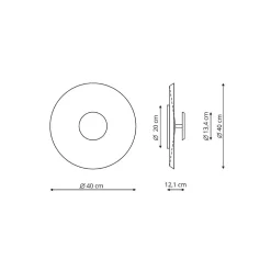 Plafonnier Light Prestige Coco LED bleue 3000K 1 pièce