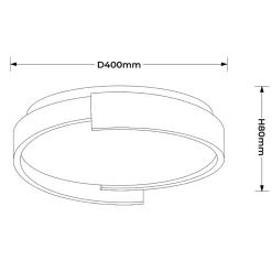 Plafonnier Light Prestige Halo noir LED CCT 3000, 4000, 6000 (réglable) 1 pc.