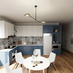 Plafonnier LOTUS 2 BLACK/RATTAN, Emibig Lighting, Fabriqué en EU