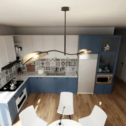 Plafonnier LOTUS 2 BLACK/RATTAN, Emibig Lighting, Fabriqué en EU