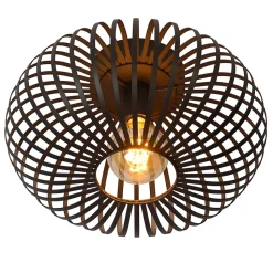 Plafonnier MANUELA en métal avec 1xE27 - Noir - Lucide