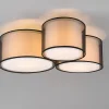 Plafonnier medium 3 lampes Burton en tissu