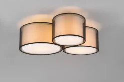 Plafonnier medium 3 lampes Burton en tissu