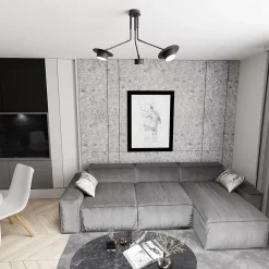 Plafonnier MIZU 3 BL, Emibig Lighting, Fabriqué en EU