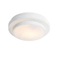 Plafonnier moderne blanc 25 cm IP44 - Walden