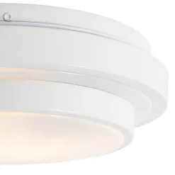 Plafonnier moderne blanc 25 cm IP44 - Walden