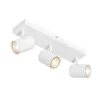 Plafonnier moderne blanc 3 lumières réglable rectangulaire - Jeana