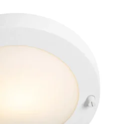 Plafonnier moderne blanc 18 cm IP44 - Yuma