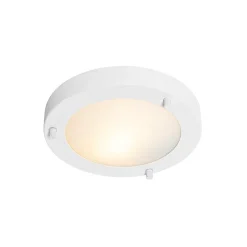 Plafonnier moderne blanc 18 cm IP44 - Yuma