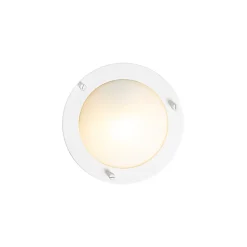 Plafonnier moderne blanc 18 cm IP44 - Yuma