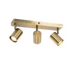 Plafonnier moderne bronze 3 lumières rectangulaire réglable - Jeana
