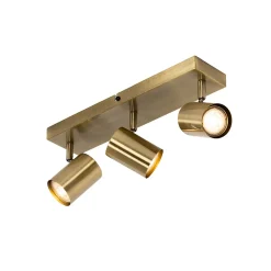 Plafonnier moderne bronze 3 lumières rectangulaire réglable - Jeana