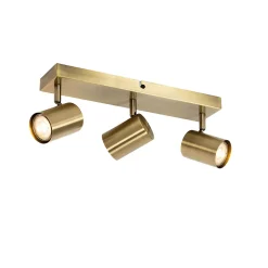 Plafonnier moderne bronze 3 lumières rectangulaire réglable - Jeana