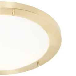 Plafonnier moderne doré 41 cm IP44 - Yuma