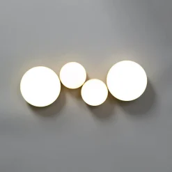 Plafonnier moderne doré 4 spots lumineux LED - Skavi