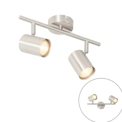 Plafonnier moderne en acier 2 lumières orientables - Jeana