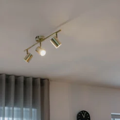 Plafonnier moderne en laiton 3 lumières orientables - Jeana